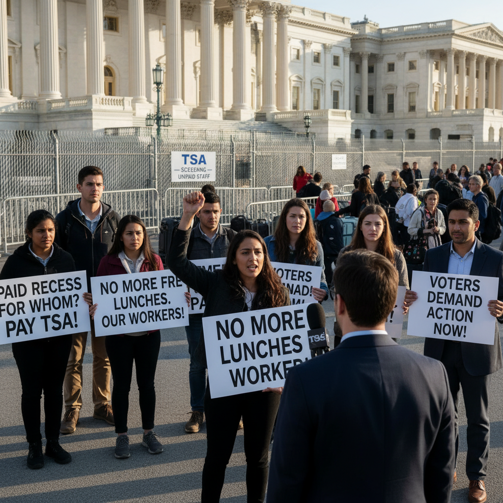 Congress Heads to Paid Recess as Unpaid TSA Officers Spark Outrage and Voter Backlash